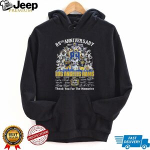 Los Angeles Rams 89th Anniversary 1937 2026 Thank You For The Memories T Shirt