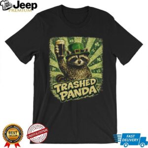 Trashed Panda St. Patrick's Day Drinking Raccoon Leprechaun Hat Shirt