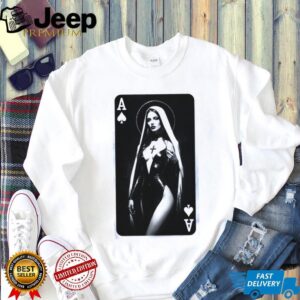 Ace of Spades Gothic Nun Playing Card Graphic T Shirt Ace of Spades Gothic Nun Playing Card Graphic T Shirt