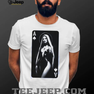 Ace of Spades Gothic Nun Playing Card Graphic T Shirt