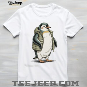 Adorable Baby Penguin Wearing Green Puffer Vest T Shirt Adorable Baby Penguin Wearing Green Puffer Vest T Shirt