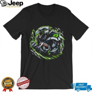 Aggressive Angry Hawk Mascot Football Sports Logo T Shirt