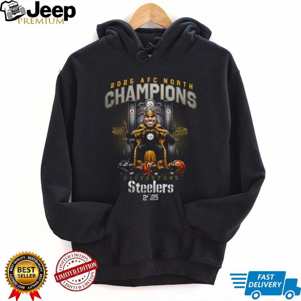 Pittsburgh Steelers 2025 AFC North Champions Kings Of The North T Shirt Pittsburgh Steelers 2025 AFC North Champions Kings Of The North T Shirt