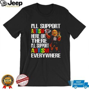 Atlanta Falcons Mascot Autism Awareness Graphic T Shirt Atlanta Falcons Mascot Autism Awareness Graphic T Shirt