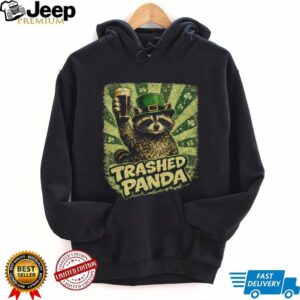 Trashed Panda St. Patrick's Day Drinking Raccoon Leprechaun Hat Shirt