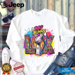 Bad Bunny Super Bowl LX Colorful City Skyline Trophy T shirt Bad Bunny Super Bowl LX Colorful City Skyline Trophy T shirt