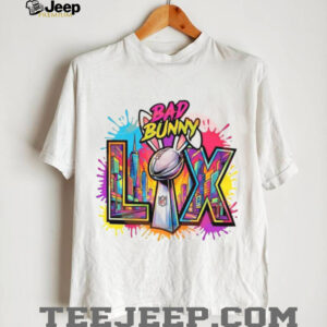 Bad Bunny Super Bowl LX Colorful City Skyline Trophy T shirt