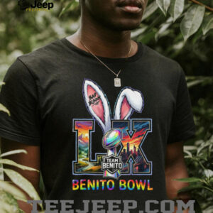 Bad Bunny Team Benito Bowl LX Colorful Bunny Ears T shirt