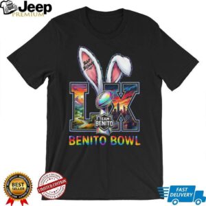 Bad Bunny Team Benito Bowl LX Colorful Bunny Ears T shirt