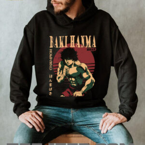 Baki Hanma Champion Retro Sunset Martial Arts Tee Baki Hanma Champion Retro Sunset Martial Arts Tee