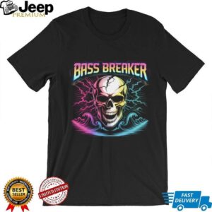 “Bass Breaker” Retro Neon Skull & Waves Rock T Shirt “Bass Breaker” Retro Neon Skull & Waves Rock T Shirt