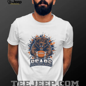 Bears Football Paint Splatter Mascot T Shirt