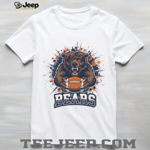 Bears Football Paint Splatter Mascot T Shirt