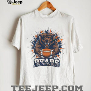 Bears Football Paint Splatter Mascot T Shirt
