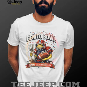 Benito Bowl Game Day In The Mix Frog Football Player Illustration T Shirt Benito Bowl Game Day In The Mix Frog Football Player Illustration T Shirt
