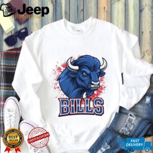 Bills Buffalo Head Splatter Graphic White Tee Bills Buffalo Head Splatter Graphic White Tee