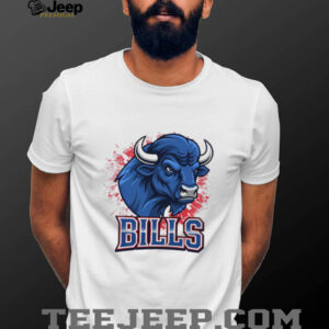 Bills Buffalo Head Splatter Graphic White Tee