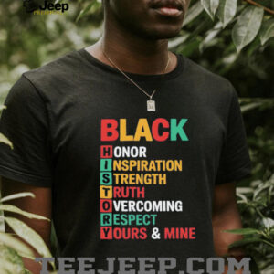 Black history acronym black honor inspiration strength truth overcoming respect shirt