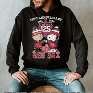 Boston Red Sox 125th Anniversary (1901 2026) Charlie Brown & Snoopy T Shirt Boston Red Sox 125th Anniversary (1901 2026) Charlie Brown & Snoopy T Shirt