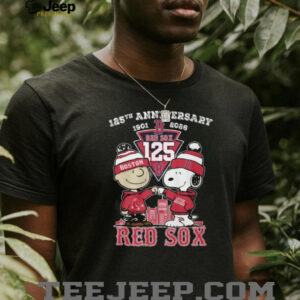 Boston Red Sox 125th Anniversary (1901 2026) Charlie Brown & Snoopy T Shirt