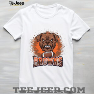 Browns Bulldogs Football Paint Burst Mascot Shirt