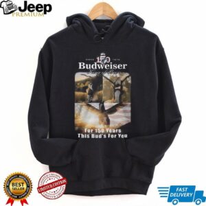 Budweiser 150 Years Anniversary King of Beers Clydesdale Horse T Shirt