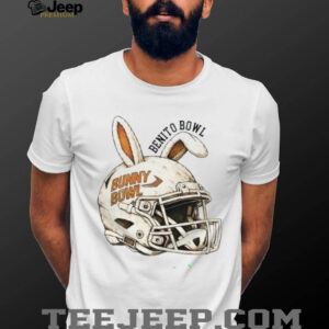 Bunny Bowl Benito Football Helmet with Rabbit Ears T shirt