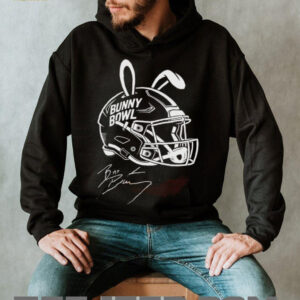 Bunny Bowl Football Helmet with Rabbit Ears Sports Logo T shirt Bunny Bowl Football Helmet with Rabbit Ears Sports Logo T shirt