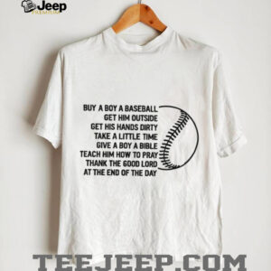 Buy A Boy A Baseball Give A Boy A Bible Christian Youth Sports T Shirt