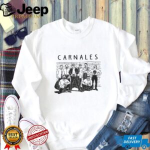 Carnales Chicano Style Gangster Group Illustration White T Shirt