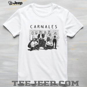 Carnales Chicano Style Gangster Group Illustration White T Shirt