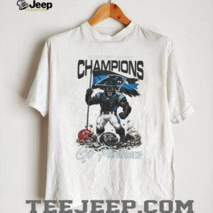 Carolina Panthers 2025 NFC South Champions T Shirt Go Panthers Mascot Pride Shirt