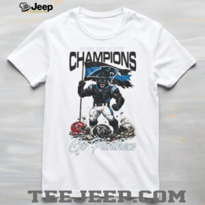 Carolina Panthers 2025 NFC South Champions T Shirt Go Panthers Mascot Pride Shirt
