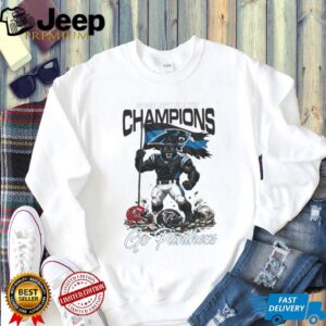 Carolina Panthers 2025 NFC South Champions T Shirt Go Panthers Mascot Pride Shirt