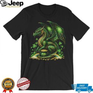 Celtic Green Dragon St. Patrick's Day Pot of Gold Fantasy T Shirt