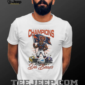 Chicago Bears 2025 NFC North Champions T Shirt Da Bears Mascot Division Winner Tee Chicago Bears 2025 NFC North Champions T Shirt Da Bears Mascot Division Winner Tee