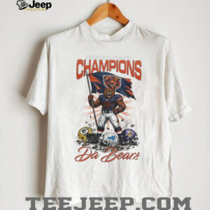 Chicago Bears 2025 NFC North Champions T Shirt Da Bears Mascot Division Winner Tee
