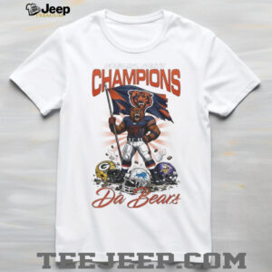 Chicago Bears 2025 NFC North Champions T Shirt Da Bears Mascot Division Winner Tee