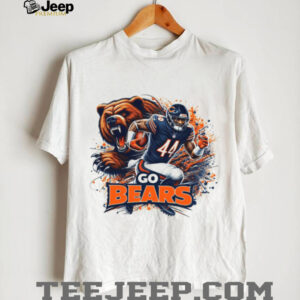 Chicago Bears Football Grizzly Bear Action Sports Fan T Shirt