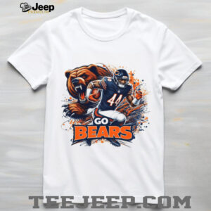 Chicago Bears Football Grizzly Bear Action Sports Fan T Shirt