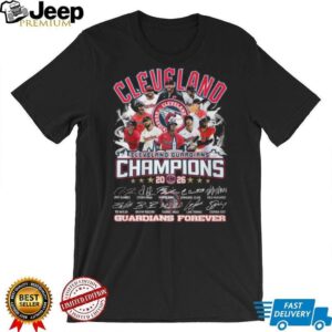 Cleveland Guardians 2026 Champions Forever Team Player Signatures T Shirt Cleveland Guardians 2026 Champions Forever Team Player Signatures T Shirt
