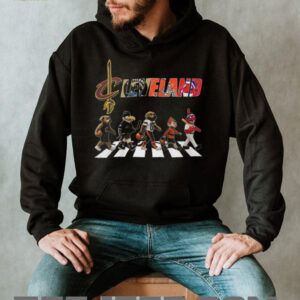 Cleveland Sports Mascots Abbey Road Crossing Cavaliers Browns Guardians T Shirt
