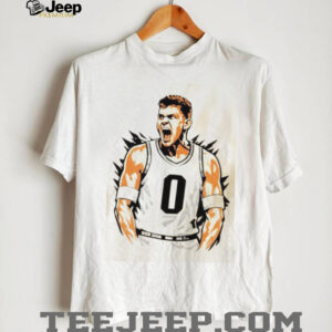College Basketball Player Number 0 Screaming Hype Graphic Tee