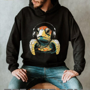 Colorful Sea Turtle Wearing DJ Headphones Graphic Tee Colorful Sea Turtle Wearing DJ Headphones Graphic Tee