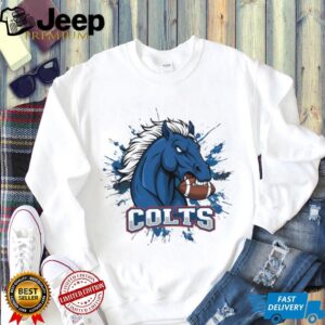 Colts Football Horse Head Splatter Style T Shirt Colts Football Horse Head Splatter Style T Shirt