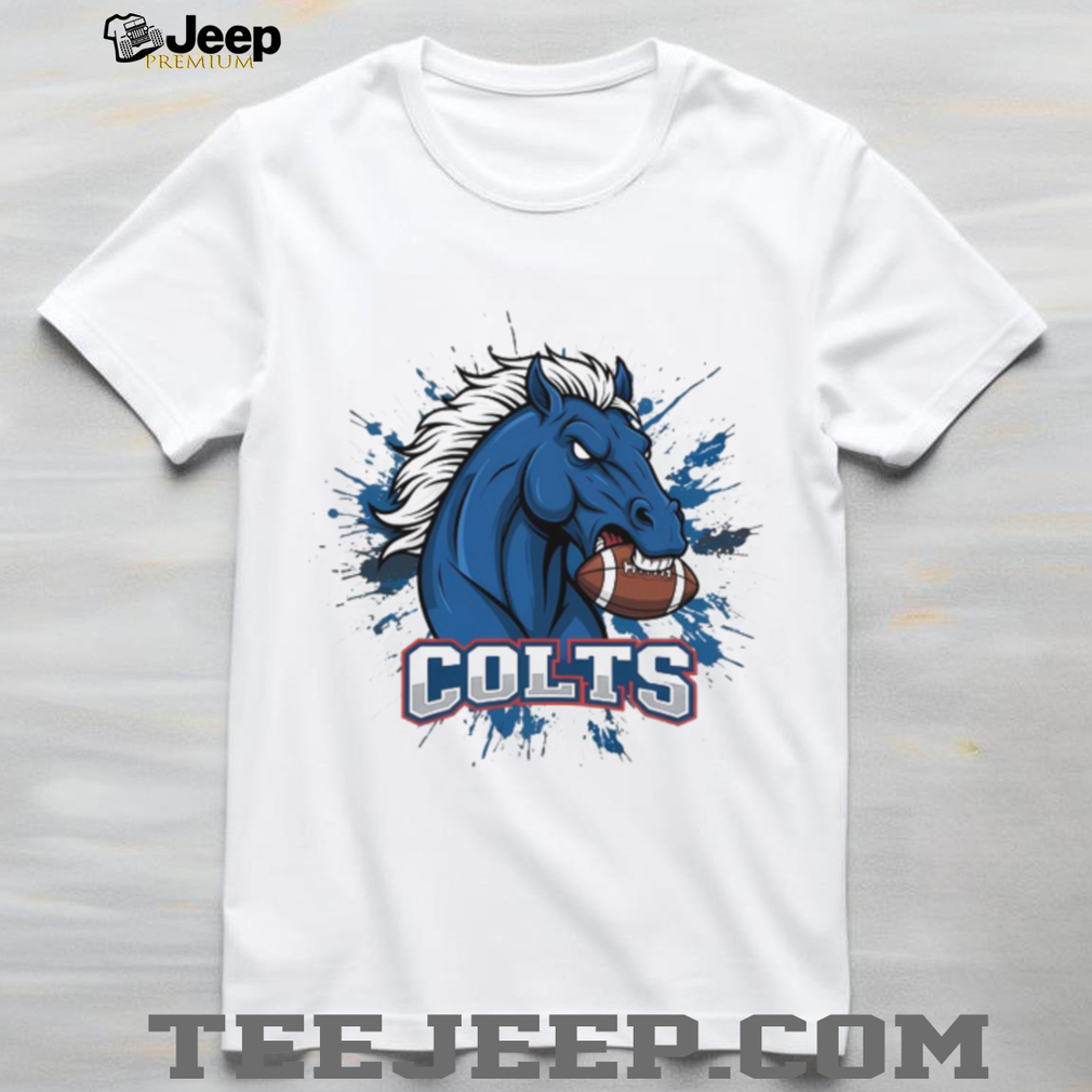Colts Football Horse Head Splatter Style T Shirt Colts Football Horse Head Splatter Style T Shirt