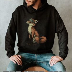 Cool Fox with Ski Goggles Tee Retro Winter Sports Wildlife Design Cool Fox with Ski Goggles Tee Retro Winter Sports Wildlife Design