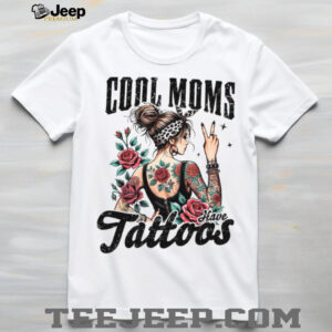 Cool Moms Have Tattoos Rocker Mom Leopard Bandana Tattooed Graphic Tee