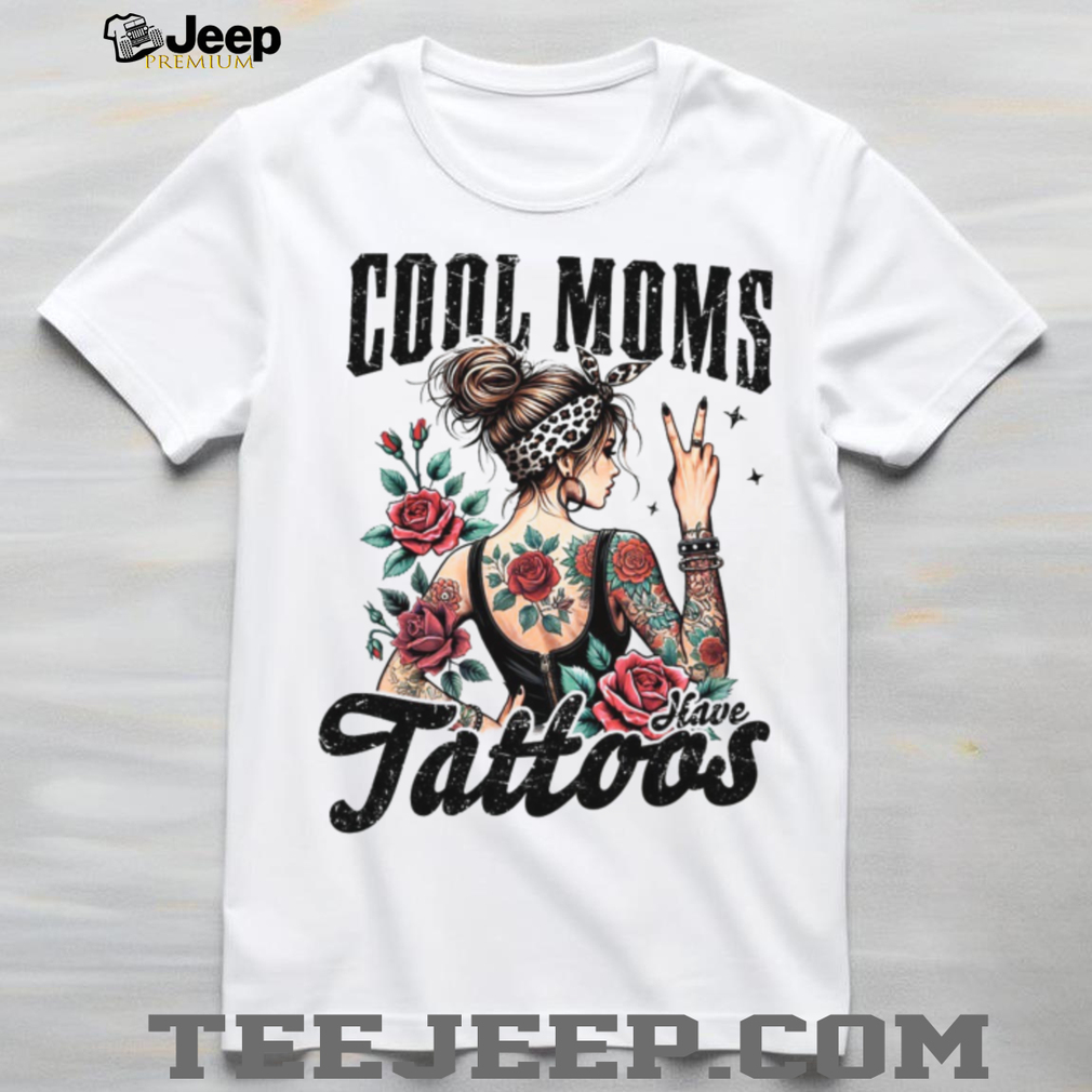 Cool Moms Have Tattoos Rocker Mom Leopard Bandana Tattooed Graphic Tee Cool Moms Have Tattoos Rocker Mom Leopard Bandana Tattooed Graphic Tee