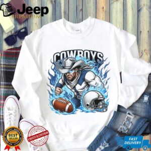 Cowboys Football Blue Flame Hero Graphic T Shirt Cowboys Football Blue Flame Hero Graphic T Shirt